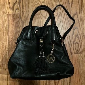 Michael Kors black purse with gold